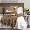 imageDII Textured Modern Varigated Acrylic Woven Throw 50x60Inch Black ampamp WhiteBronze