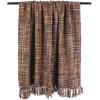 imageDII Textured Modern Varigated Acrylic Woven Throw 50x60Inch Black ampamp WhiteBronze