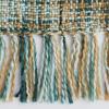 imageDII Textured Modern Varigated Acrylic Woven Throw 50x60Inch Black ampamp WhiteTeal