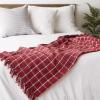 imageDII Transitional Checked Plaid Woven Throw 50x60 Barn RedBarn Red