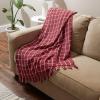 imageDII Transitional Checked Plaid Woven Throw 50x60 Barn RedBarn Red