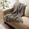 imageDII Transitional Checked Plaid Woven Throw 50x60 Barn RedBrown