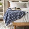 imageDII Transitional Checked Plaid Woven Throw 50x60 Barn RedFrench Blue