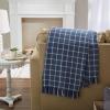 imageDII Transitional Checked Plaid Woven Throw 50x60 Barn RedFrench Blue