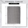 imageDII Transitional Checked Plaid Woven Throw 50x60 Barn RedGray
