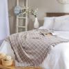 imageDII Transitional Checked Plaid Woven Throw 50x60 Barn RedGray