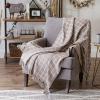 imageDII Transitional Checked Plaid Woven Throw 50x60 Barn RedGray