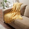 imageDII Transitional Checked Plaid Woven Throw 50x60 Barn RedHoney Gold