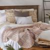 imageDII Urban Geometric Collection Cotton Throw Blanket 50x60 BlackDusty Lilac