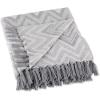 imageDII Zig Zag Throw Collection Statement Blanket 50x60 GrayBlack