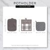 imageProfessional and Commercial Grade Chef Stripe Kitchen Potholders Tango RedBlack