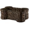 imageBone Dry Pet Storage Collection Bone Shape Hyacinth Toy Basket Natural MediumDark Brown  Gray Wash