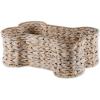 imageBone Dry Pet Storage Collection Bone Shape Hyacinth Toy Basket Natural MediumWhite Wash