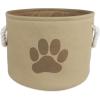 imageBone Dry Pet Storage Collection Collapsible Bin Medium Round Taupe