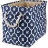 imageBone Dry Pet Storage Collection Lattice Paw Print Small Round WhiteAquaNautical Blue
