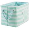imageBone Dry Pet Storage Collection Striped Paw Patch Bin Small Round NavyAqua