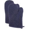 imageDII Basic Terry Collection 100 Cotton Quilted Oven Mitt Aqua 2 PieceFrench Blue