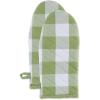 imageDII Buffalo Check Kitchen Collection Classic Farmhouse Kitchen Set Oven Mitt Gray ampamp White 2 PieceAntique Green