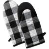 imageDII Buffalo Check Kitchen Collection Classic Farmhouse Kitchen Set Oven Mitt Gray ampamp White 2 PieceBlack  White