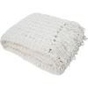 imageDII Chenille Luxury Thick Woven Throw with Fringe 50x60 CreamCream