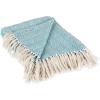 imageDII Diamond Stitch Woven Throw Organic Modern 50 x 60 AquaAqua