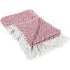 imageDII Diamond Throw Collection Woven Cotton 50x60 CinnamonBarn Red