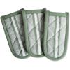 imageDII Double Strip Chef Kitchen Cooking ampamp Baking Collection Pan Handle Set 6x3 Aqua 3 PieceArtichoke Green