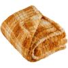 imageDII Farmhouse Plaid Collection Plush Throw 50x60 GrayPumpkin Spice