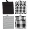imageDII Gingham Check Kitchen Collection Navy Potholder SetBlack