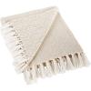 imageDII Modern Cotton Geometric Blanket Throw with Fringe for Chair Couch Picnic Camping Beach ampamp Keep Cozy with Everyday Use 50x60 OffWhiteOffwhite