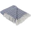 imageDII Modern Farmhouse Cotton Herringbone Blanket Throw with Fringe for Chair Couch Picnic Camping Beach ampamp Everyday Use 50 x 60  French BlueFrench Blue