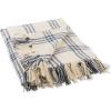 imageDII Modern Farmhouse Plaid Collection Cotton Fringe Throw Blanket 50x60 WhiteStoneWhiteFrench Blue
