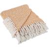 imageDII Rustic Farmhouse Double Diamond Woven Throw 50x60 French BluePumpkin Spice