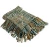 imageDII Textured Modern Varigated Acrylic Woven Throw 50x60Inch Black ampamp WhiteTeal