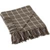 imageDII Transitional Checked Plaid Woven Throw 50x60 GrayBrown