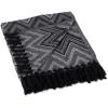 imageDII Zig Zag Throw Collection Statement Blanket 50x60 GrayBlack
