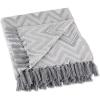 imageDII Zig Zag Throw Collection Statement Blanket 50x60 GrayGray