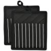 imageProfessional and Commercial Grade Chef Stripe Kitchen Potholders Tango RedBlack
