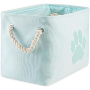 imageBone Dry Pet Storage Collection Collapsible Bin Medium Round OffWhiteAqua