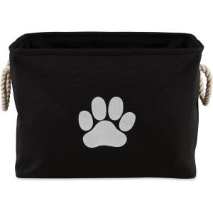 imageBone Dry Pet Storage Collection Collapsible Bin Medium Round OffWhiteBlack