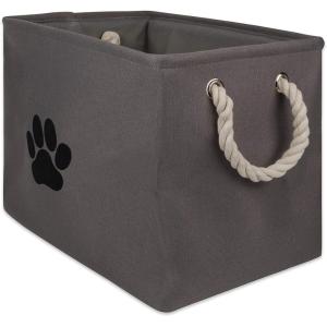 imageBone Dry Pet Storage Collection Collapsible Bin Medium Round OffWhiteGray