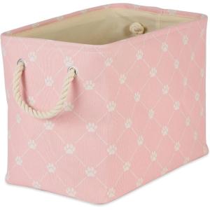 imageBone Dry Pet Storage Collection Paw and Bone Print Small Rectangle 14x8x9quot RosePink