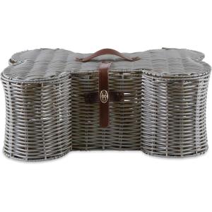 imageBone Dry Pet Storage Collection Toy Basket Medium 21x13x8quot Brown Plastic WickerGray Plastic Wicker