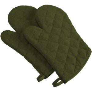 imageDII Basic Terry Collection 100 Cotton Quilted Oven Mitt Aqua 2 PieceSage