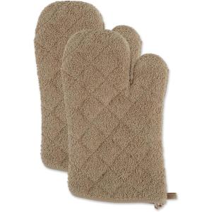 imageDII Basic Terry Collection 100 Cotton Quilted Oven Mitt Aqua 2 PieceStone