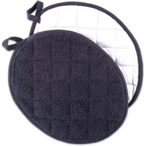 imageDII Basic Terry Collection Quilted 100 Cotton Pan Handle Black 3 PieceBlack
