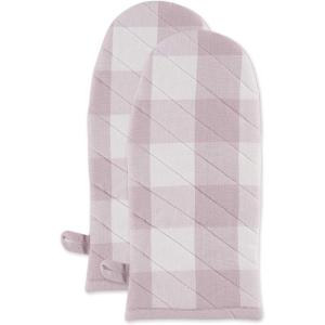 imageDII Buffalo Check Kitchen Collection Classic Farmhouse Kitchen Set Oven Mitt Gray ampamp White 2 PieceDusty Lilac
