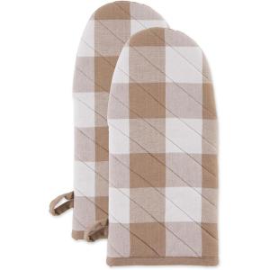 imageDII Buffalo Check Kitchen Collection Classic Farmhouse Kitchen Set Oven Mitt Gray ampamp White 2 PieceStone