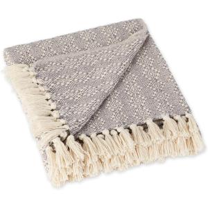imageDII Diamond Stitch Woven Throw Organic Modern 50 x 60 AquaGray
