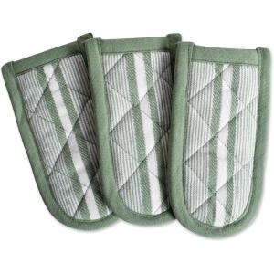 imageDII Double Strip Chef Kitchen Cooking ampamp Baking Collection Pan Handle Set 6x3 Aqua 3 PieceArtichoke Green